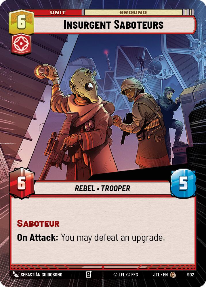 Insurgent Saboteurs (902) (Hyperspace Foil) (902) [Jump to Lightspeed] | Galactic Gamez