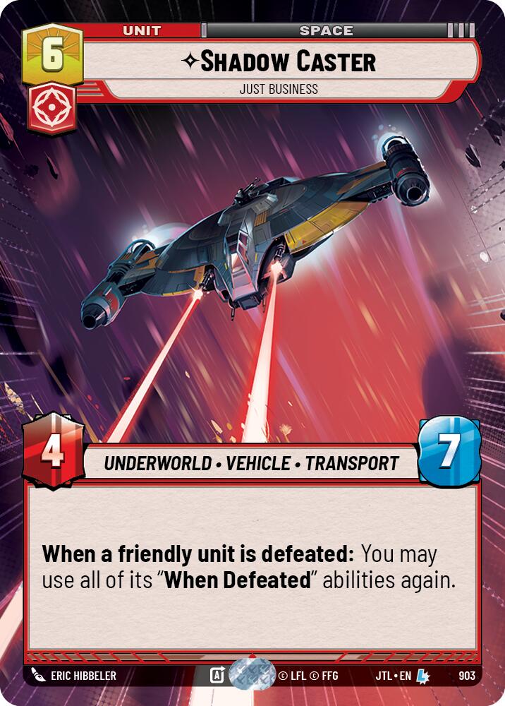 Shadow Caster - Just Business (903) (Hyperspace Foil) (903) [Jump to Lightspeed] | Galactic Gamez