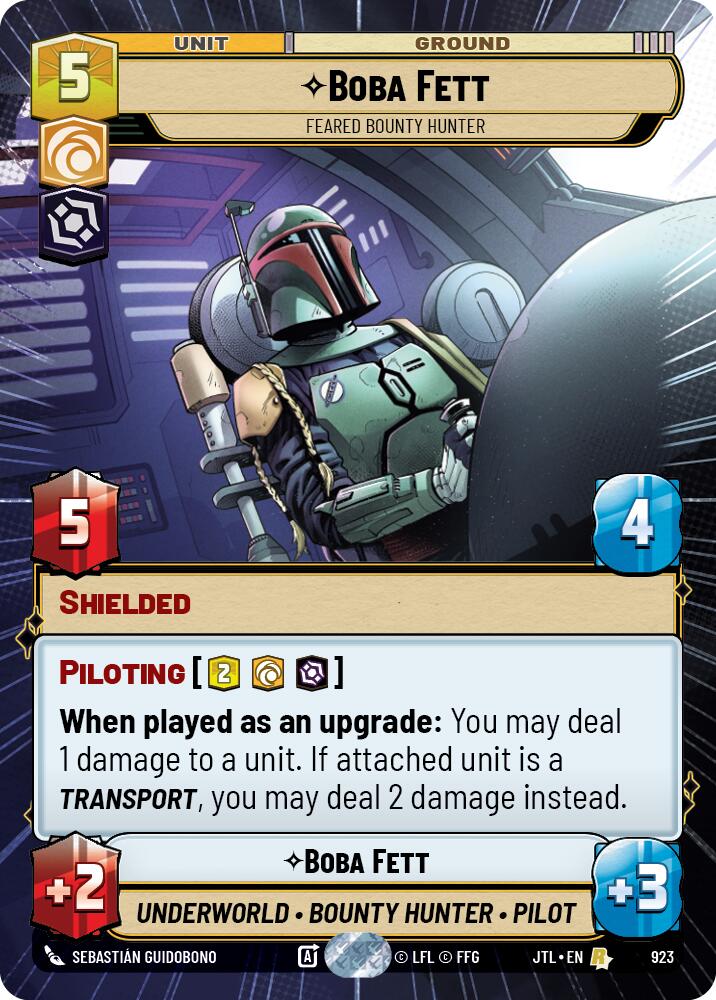 Boba Fett - Feared Bounty Hunter (923) (Hyperspace Foil) (923) [Jump to Lightspeed] | Galactic Gamez