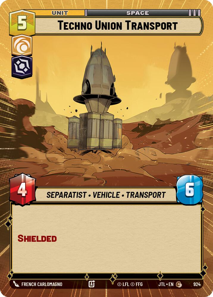 Techno Union Transport (924) (Hyperspace Foil) (924) [Jump to Lightspeed] | Galactic Gamez
