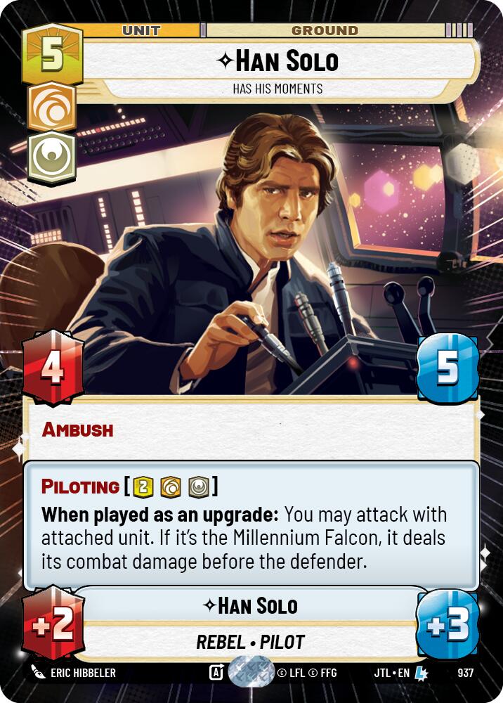 Han Solo - Has His Moments (937) (Hyperspace Foil) (937) [Jump to Lightspeed] | Galactic Gamez