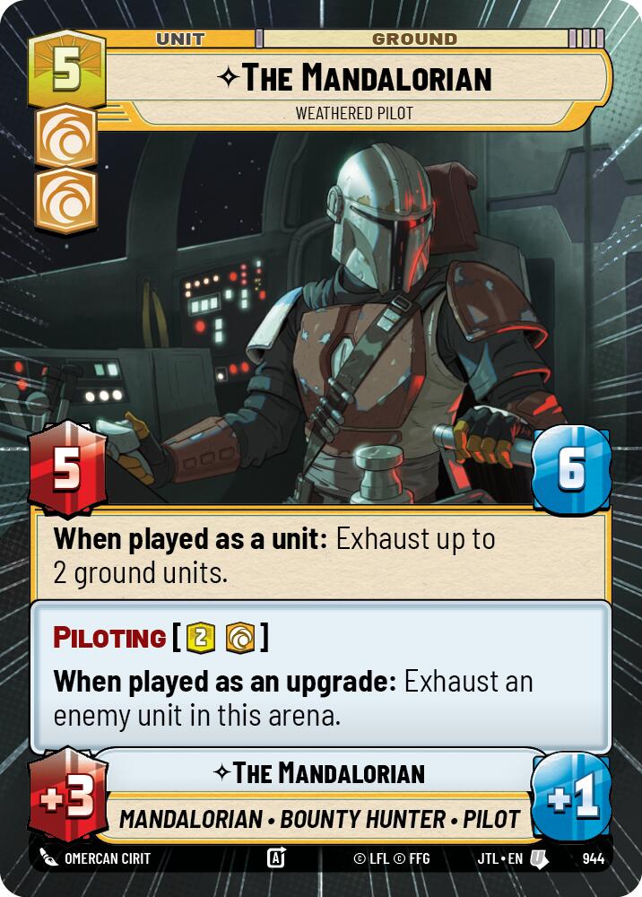 The Mandalorian - Weathered Pilot (944) (Hyperspace Foil) (944) [Jump to Lightspeed] | Galactic Gamez