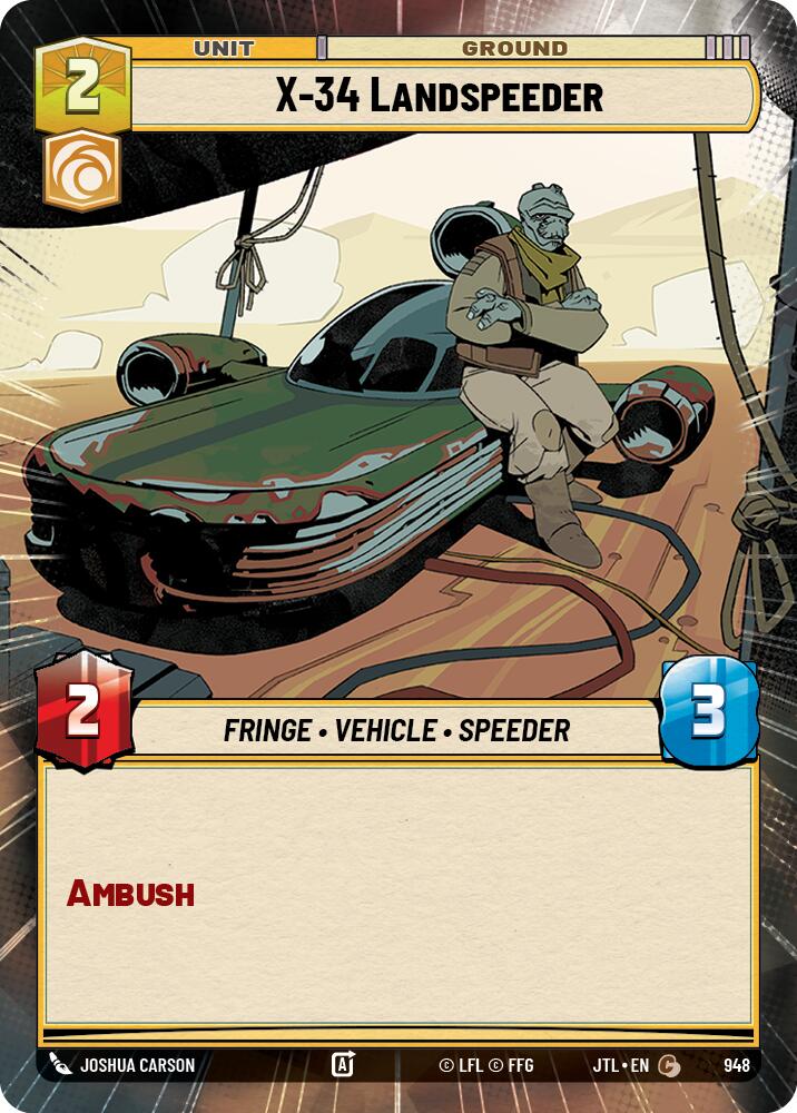 X-34 Landspeeder (948) (Hyperspace Foil) (948) [Jump to Lightspeed] | Galactic Gamez