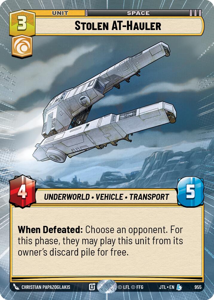 Stolen AT-Hauler (955) (Hyperspace Foil) (955) [Jump to Lightspeed] | Galactic Gamez