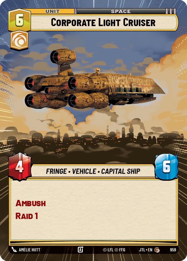 Corporate Light Cruiser (959) (Hyperspace Foil) (959) [Jump to Lightspeed] | Galactic Gamez