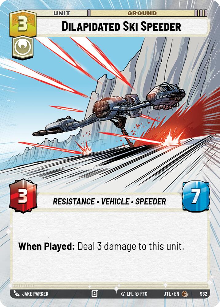 Dilapidated Ski Speeder (982) (Hyperspace Foil) (982) [Jump to Lightspeed] | Galactic Gamez