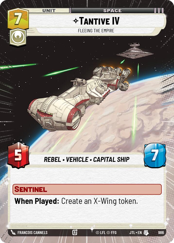 Tantive IV - Fleeing the Empire (986) (Hyperspace Foil) (986) [Jump to Lightspeed] | Galactic Gamez