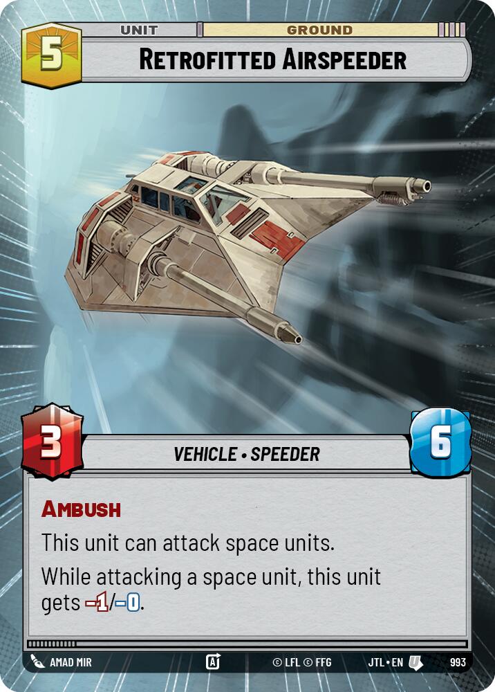 Retrofitted Airspeeder (993) (Hyperspace Foil) (993) [Jump to Lightspeed] | Galactic Gamez