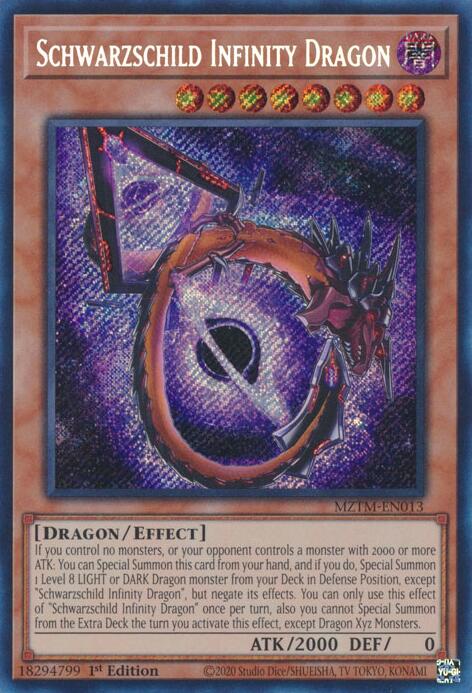 Schwarzschild Infinity Dragon [MZTM-EN013] Secret Rare | Galactic Gamez