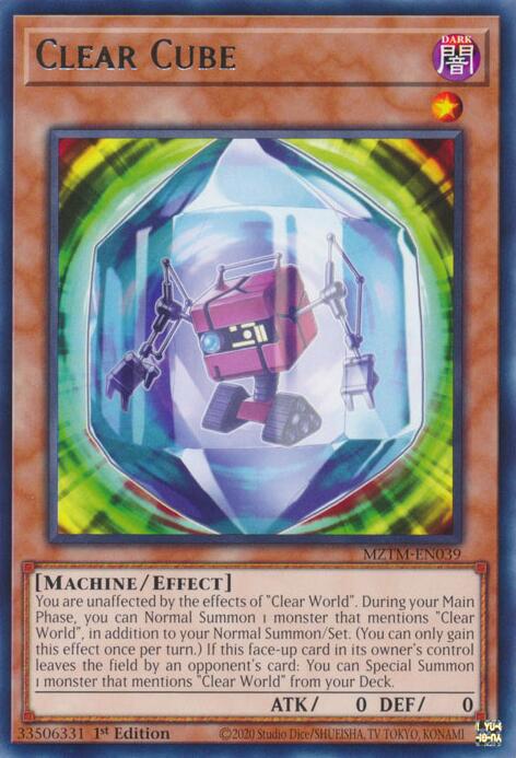 Clear Cube [MZTM-EN039] Rare | Galactic Gamez