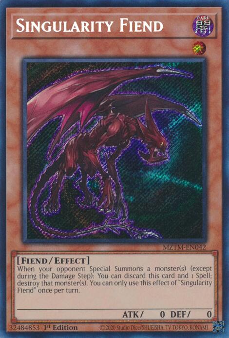 Singularity Fiend [MZTM-EN042] Secret Rare | Galactic Gamez