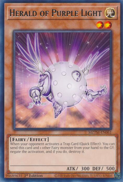 Herald of Purple Light [MZTM-EN061] Rare | Galactic Gamez