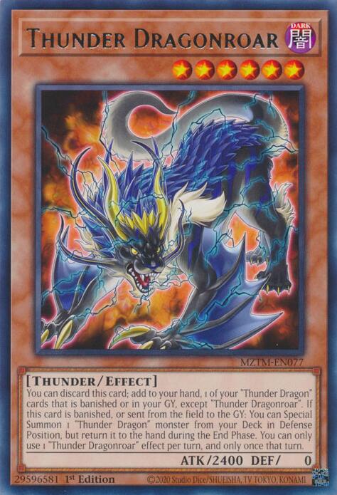 Thunder Dragonroar [MZTM-EN077] Rare | Galactic Gamez