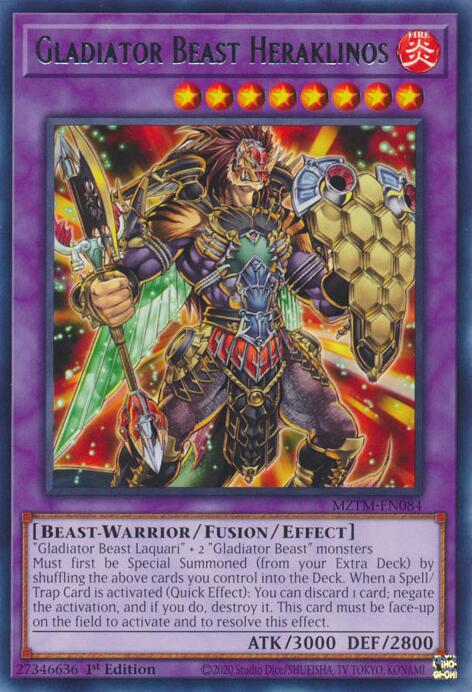Gladiator Beast Heraklinos [MZTM-EN084] Rare | Galactic Gamez