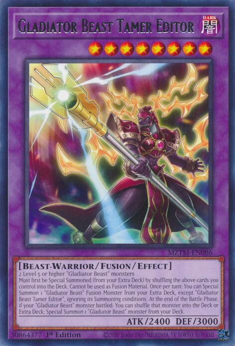 Gladiator Beast Tamer Editor [MZTM-EN086] Rare | Galactic Gamez