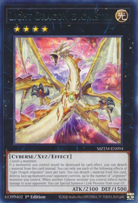 Light Dragon @Ignister [MZTM-EN094] Rare | Galactic Gamez