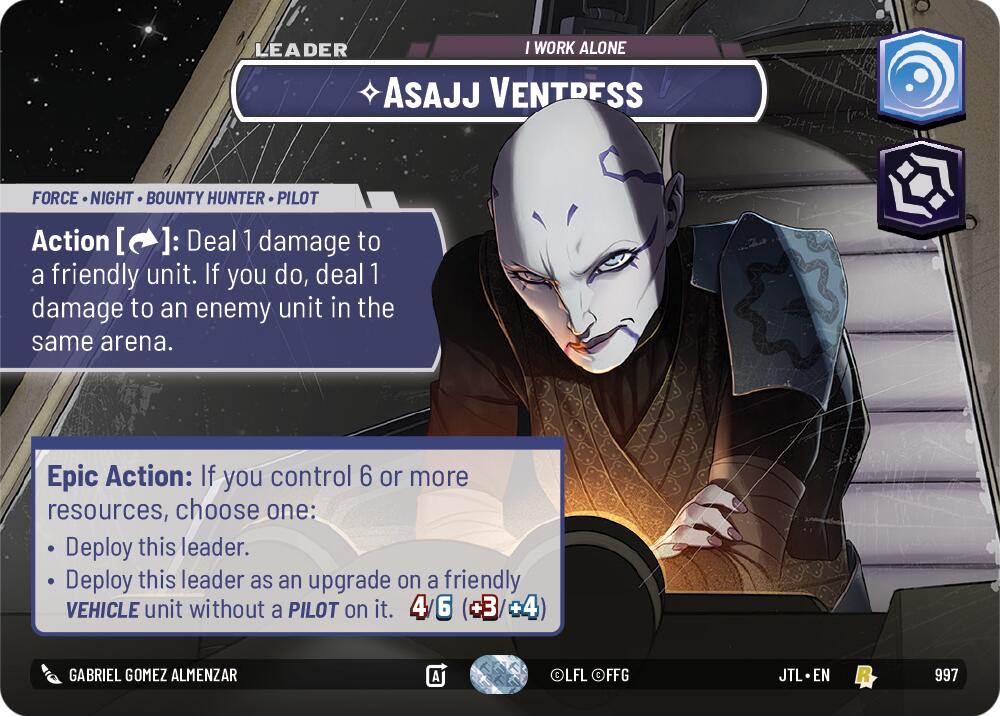 Asajj Ventress - I Work Alone (997) (Showcase) (997) [Jump to Lightspeed] | Galactic Gamez