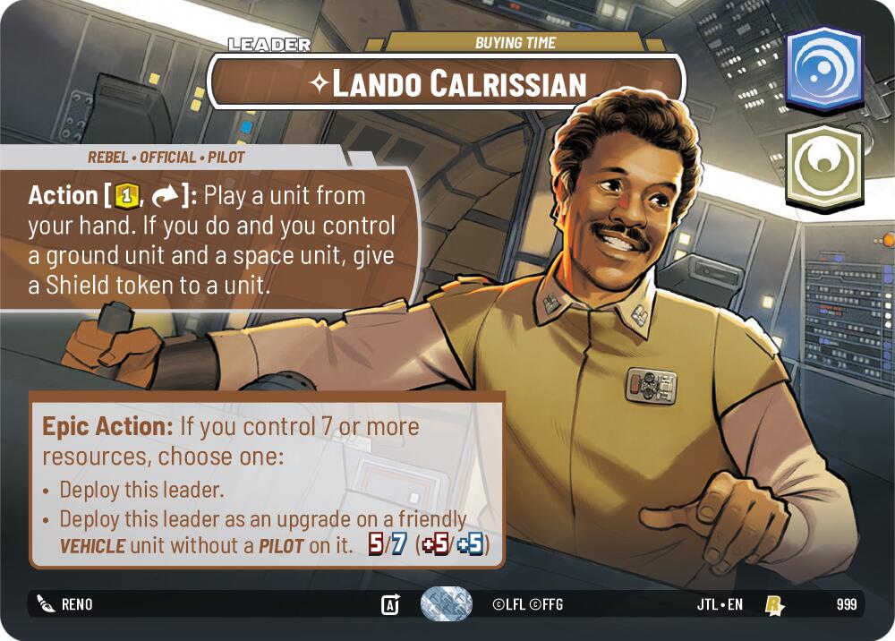 Lando Calrissian - Buying Time (999) (Showcase) (999) [Jump to Lightspeed] | Galactic Gamez