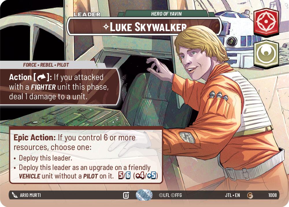 Luke Skywalker - Hero of Yavin (1008) (Showcase) (1008) [Jump to Lightspeed] | Galactic Gamez