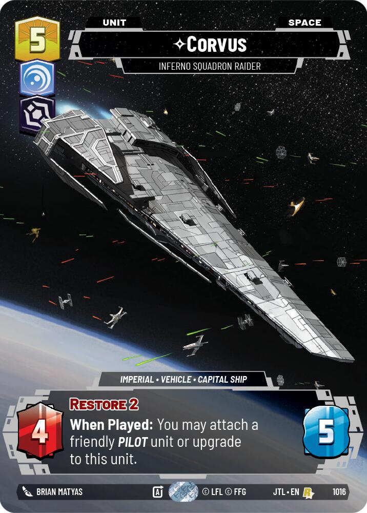 Corvus - Inferno Squadron Raider (1016) (Prestige) (1016) [Jump to Lightspeed] | Galactic Gamez