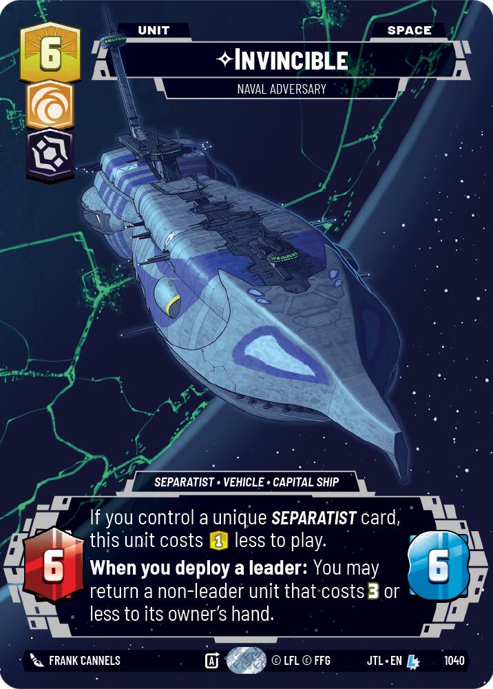 Invincible - Naval Adversary (1040) (Prestige) (1040) [Jump to Lightspeed] | Galactic Gamez