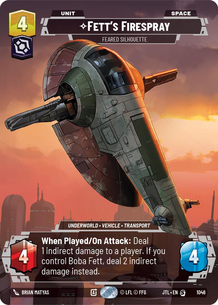 Fett's Firespray - Feared Silhouette (1046) (Prestige) (1046) [Jump to Lightspeed] | Galactic Gamez