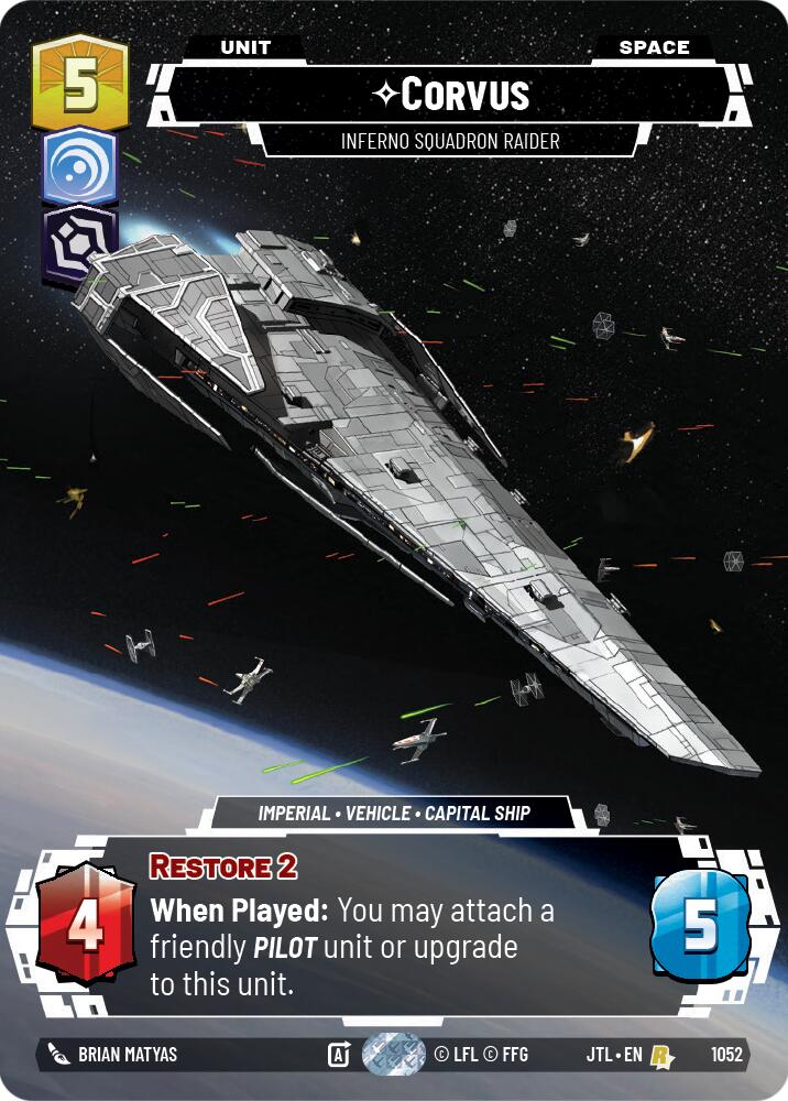 Corvus - Inferno Squadron Raider (1052) (Prestige Foil) (1052) [Jump to Lightspeed] | Galactic Gamez