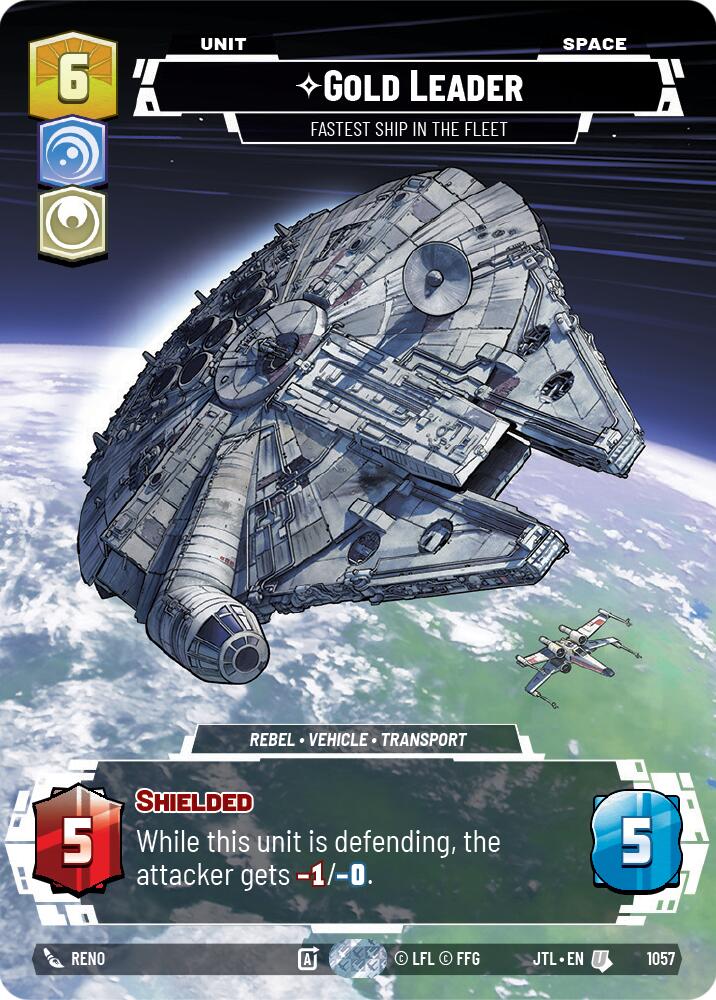 Gold Leader - Fastest Ship in the Fleet (1057) (Prestige Foil) (1057) [Jump to Lightspeed] | Galactic Gamez