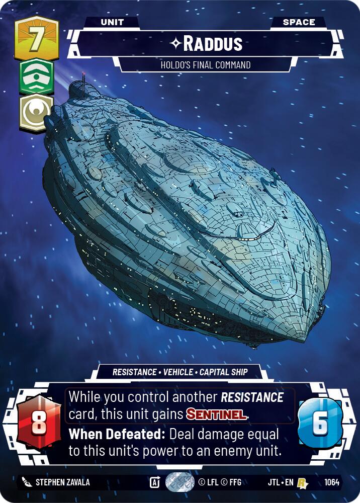 Raddus - Holdo's Final Command (1064) (Prestige Foil) (1064) [Jump to Lightspeed] | Galactic Gamez