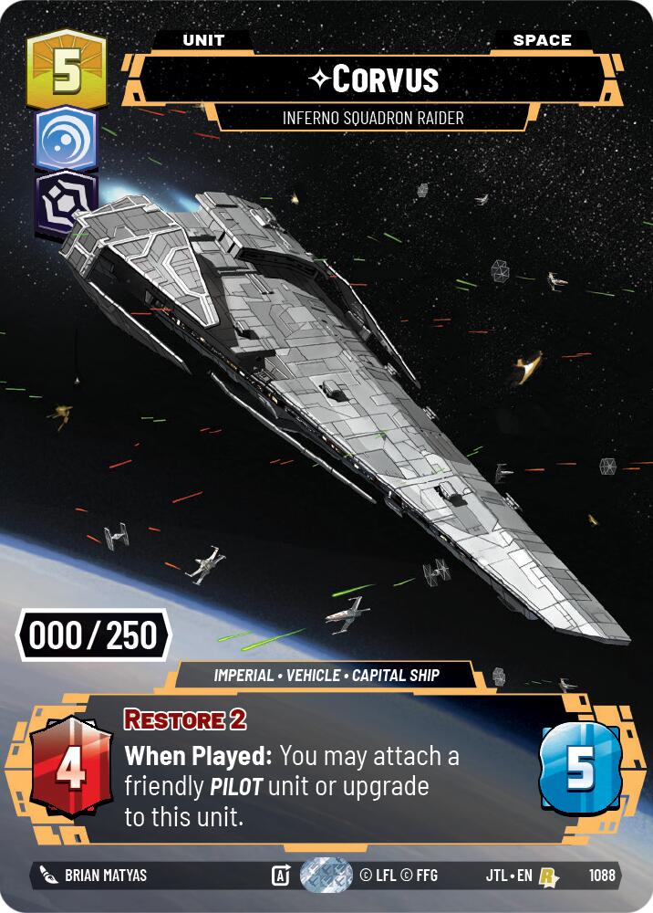 Corvus - Inferno Squadron Raider (1088) (Serialized) (1088) [Jump to Lightspeed] | Galactic Gamez