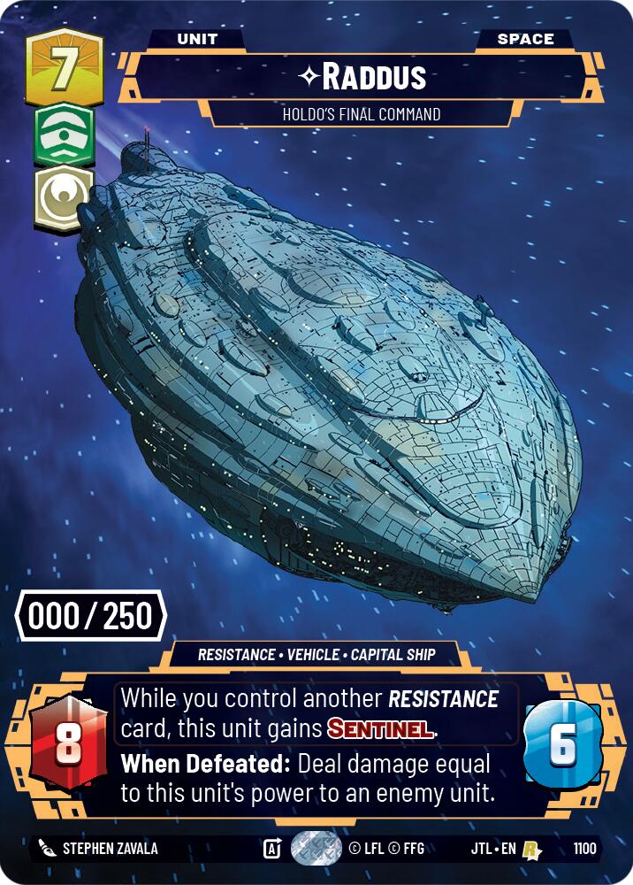 Raddus - Holdo's Final Command (1100) (Serialized) (1100) [Jump to Lightspeed] | Galactic Gamez