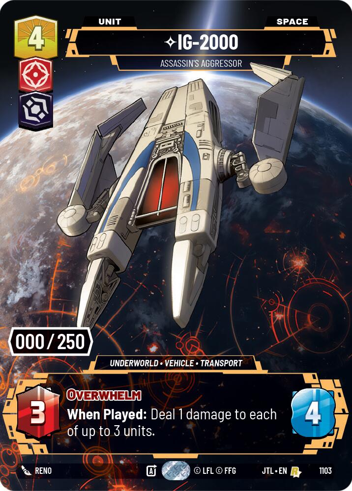 IG-2000 - Assassin's Aggressor (1103) (Serialized) (1103) [Jump to Lightspeed] | Galactic Gamez