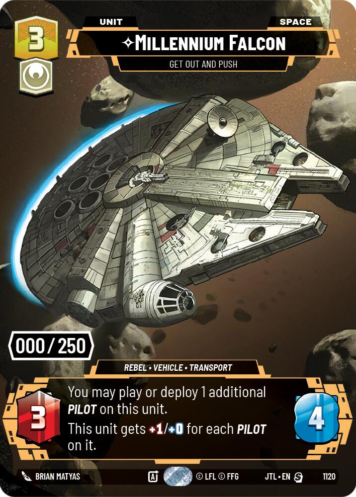 Millennium Falcon - Get Out And Push (1120) (Serialized) (1120) [Jump to Lightspeed] | Galactic Gamez