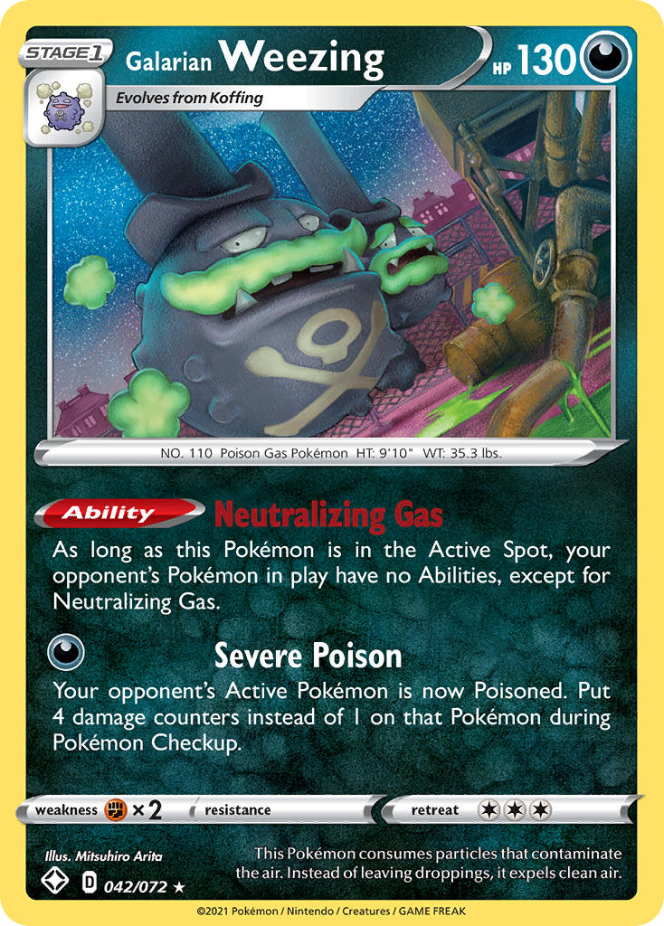 Galarian Weezing (042/072) [Sword & Shield: Shining Fates] | Galactic Gamez