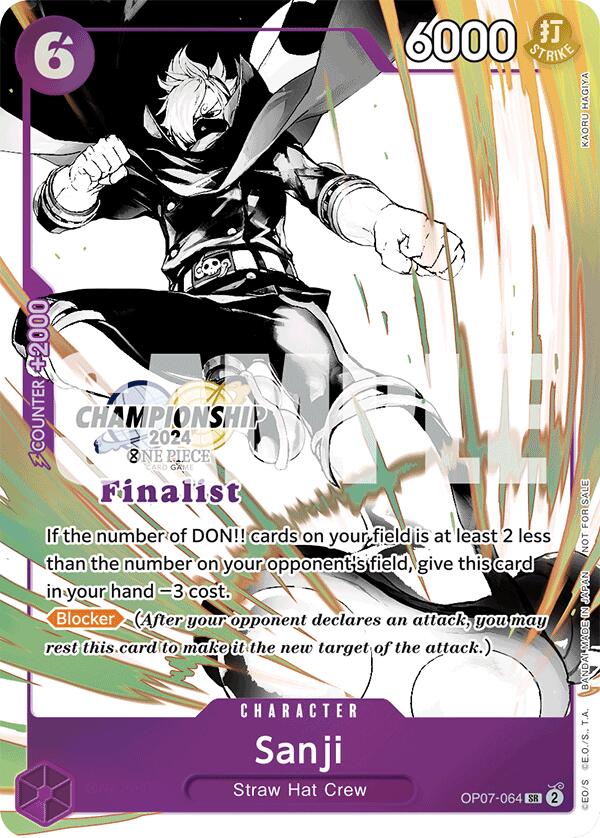 Sanji (Championship 2024 Card Set Vol. 2) [Finalist] [One Piece Promotion Cards] | Galactic Gamez