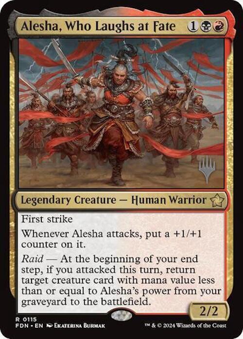 Alesha, Who Laughs at Fate (Promo Pack) [Foundations Promos] | Galactic Gamez