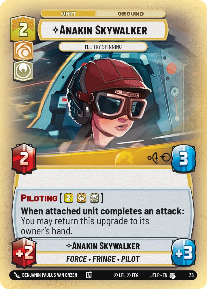 Anakin Skywalker - I'll Try Spinning (Foil) (36) [Jump to Lightspeed: Weekly Play] | Galactic Gamez