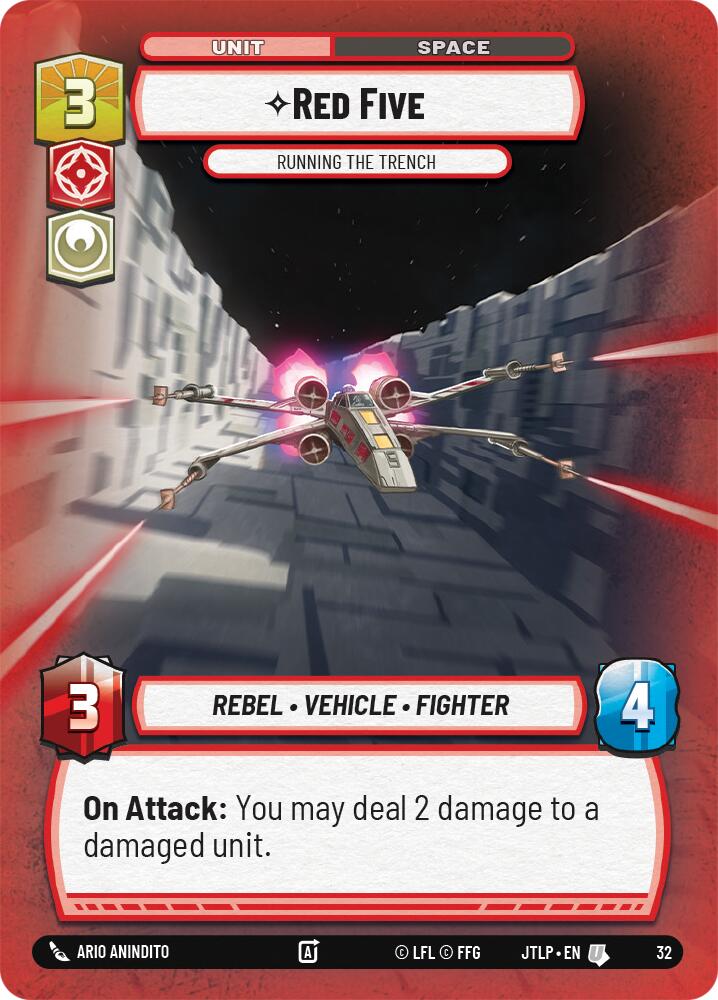 Red Five - Running the Trench (Foil) (32) [Jump to Lightspeed: Weekly Play] | Galactic Gamez