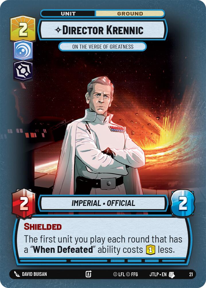 Director Krennic - On the Verge of Greatness (Foil) (21) [Jump to Lightspeed: Weekly Play] | Galactic Gamez
