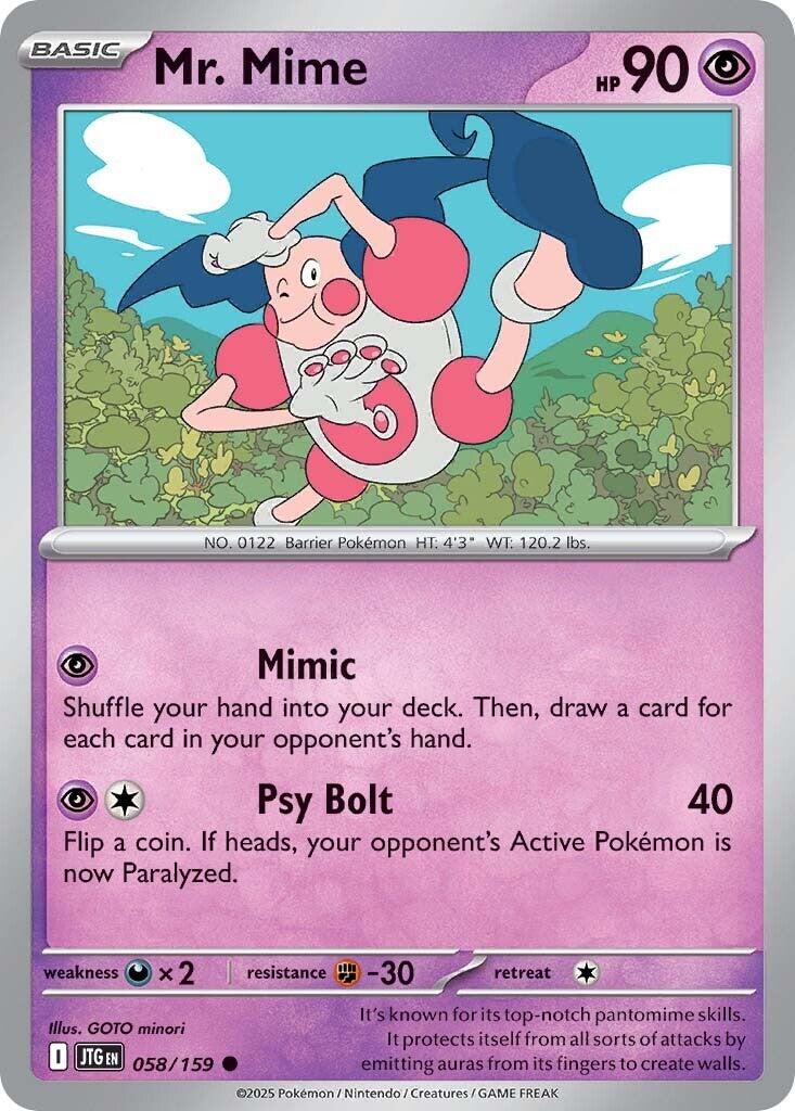 Mr. Mime (058/159) [Scarlet & Violet: Journey Together] | Galactic Gamez
