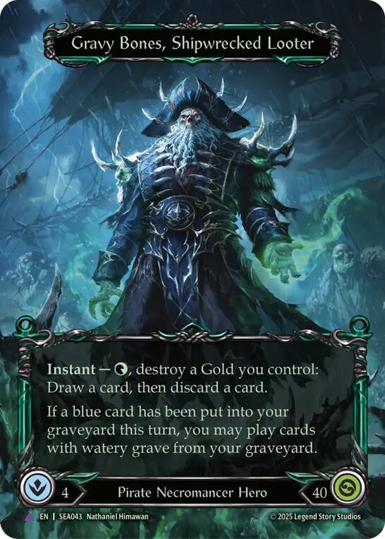 Gravy Bones, Shipwrecked Looter (Marvel) [SEA043] (High Seas)  Cold Foil | Galactic Gamez