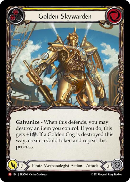 Golden Skywarden [SEA004] (High Seas)  Rainbow Foil | Galactic Gamez