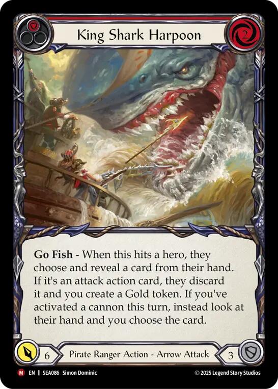 King Shark Harpoon [SEA086] (High Seas)  Rainbow Foil | Galactic Gamez