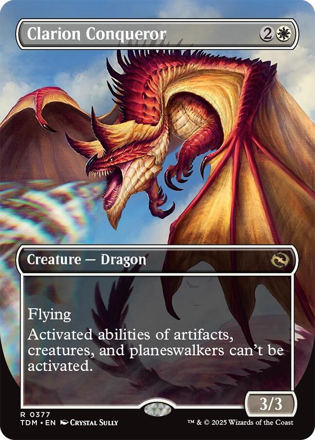 Clarion Conqueror (Borderless) [Tarkir: Dragonstorm] | Galactic Gamez