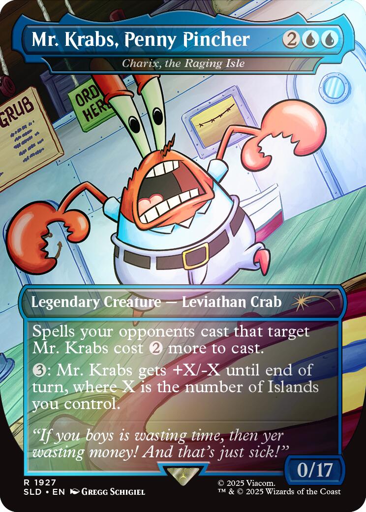 Mr. Krabs, Penny Pincher - Charix, the Raging Isle (Rainbow Foil) [Secret Lair Drop Series] | Galactic Gamez
