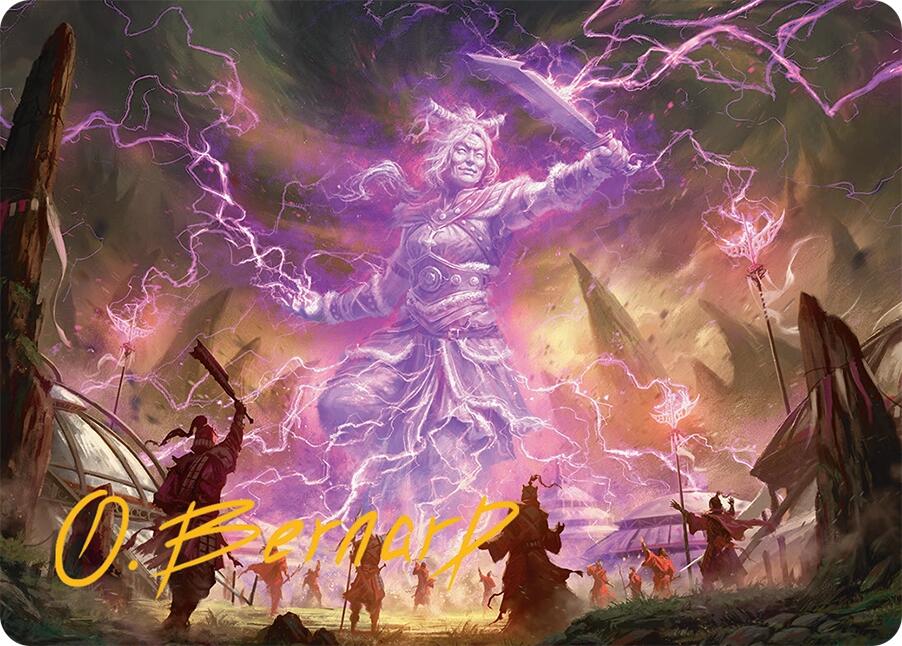 Smile at Death Art Card (4/54) (Gold-Stamped Signature) [Tarkir: Dragonstorm Art Series] | Galactic Gamez