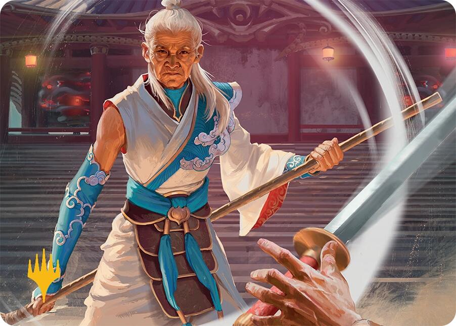 Humbling Elder Art Card (7/54) (Gold-Stamped Signature) [Tarkir: Dragonstorm Art Series] | Galactic Gamez