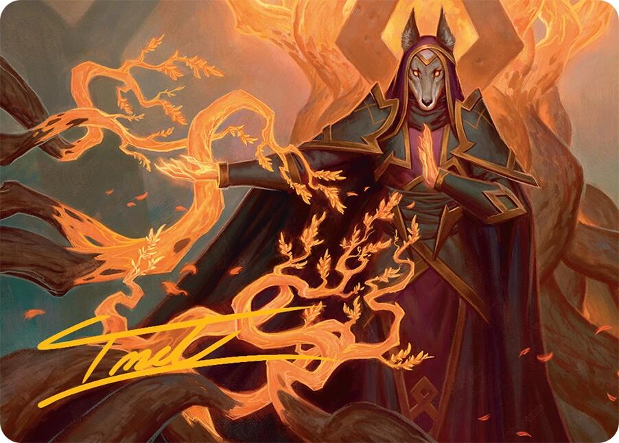 Abzan Devotee Art Card (10/54) (Gold-Stamped Signature) [Tarkir: Dragonstorm Art Series] | Galactic Gamez
