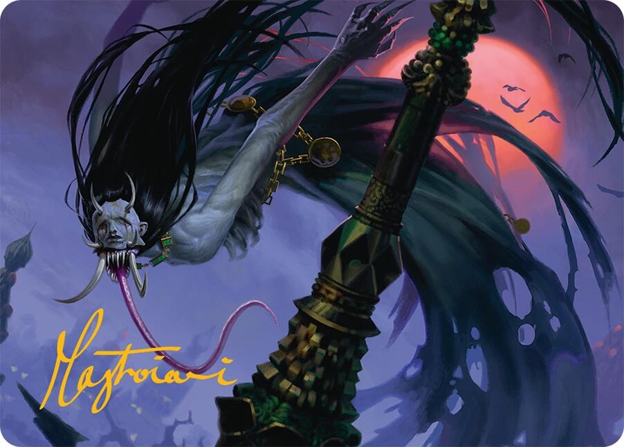 Qarsi Revenant Art Card (12/54) (Gold-Stamped Signature) [Tarkir: Dragonstorm Art Series] | Galactic Gamez