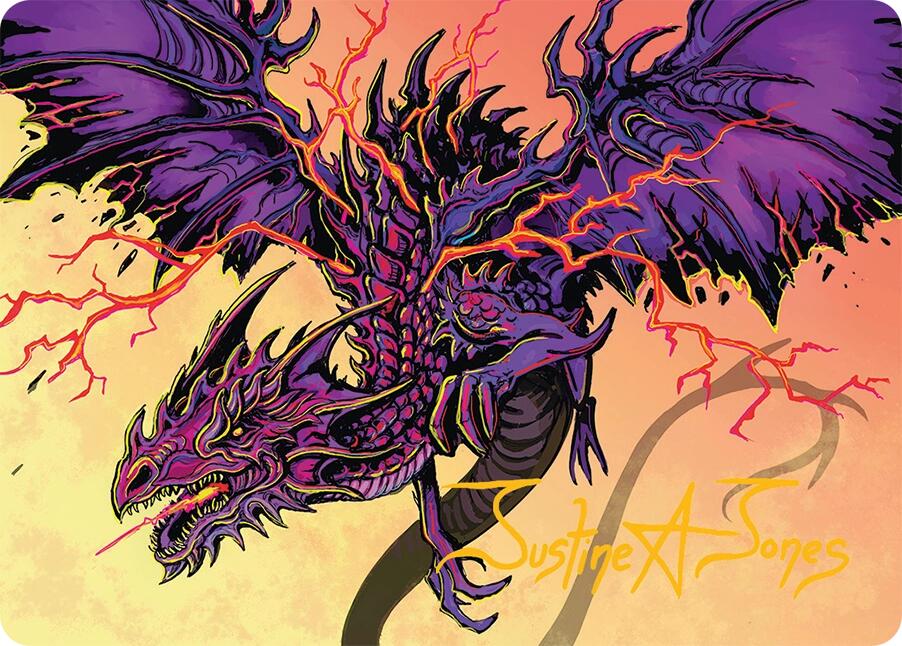 Stormshriek Feral Art Card (35/54) (Gold-Stamped Signature) [Tarkir: Dragonstorm Art Series] | Galactic Gamez